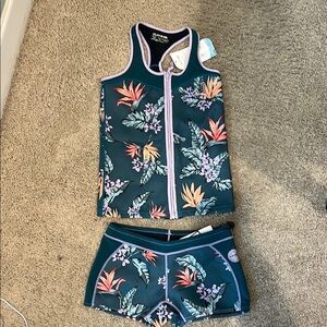 Dakine Floral Swim Set with Zipper
